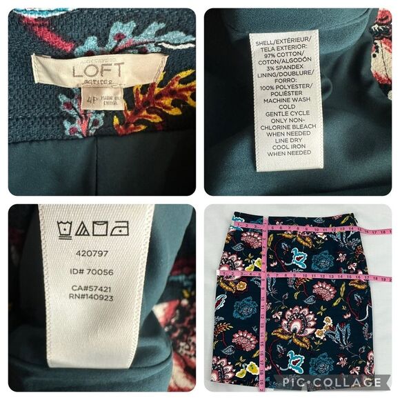 Lot of 3 Ann Taylor & Loft Women's Size 4P Petite 2 Skirts and Rust Dress - Picture 5 of 16